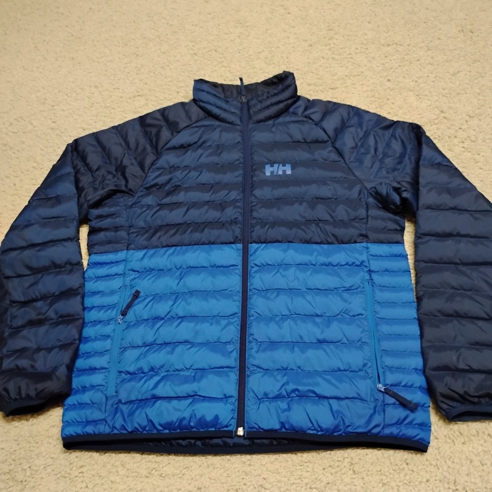 Helly Hansen Puffer Jacket Mens XL Blue Banff Water Repellent Insulated Ski